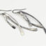 Trio - Handmade Dangle Earrings in Hammered Iron 6th anniversary gift for her. A trio of hand forged gently hammered curving dangles creates the focal point of these elegant iron earrings. Sterling silver ear wires match the bright faceted iron dangles making a perfect 6th anniversary iron gift for your wife.