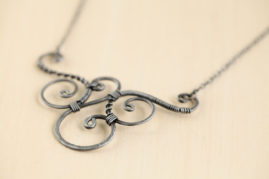 6th anniversary gift - Trio iron necklace