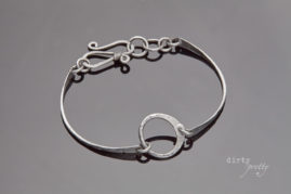 11th anniversary gift-Tiny Zen Circle-Steel Bracelet-dirtypretty artwear