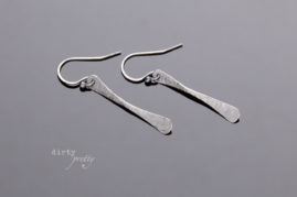 Iron anniversary gift for her-Simple Chic-Iron Earrings-dirtypretty artwear