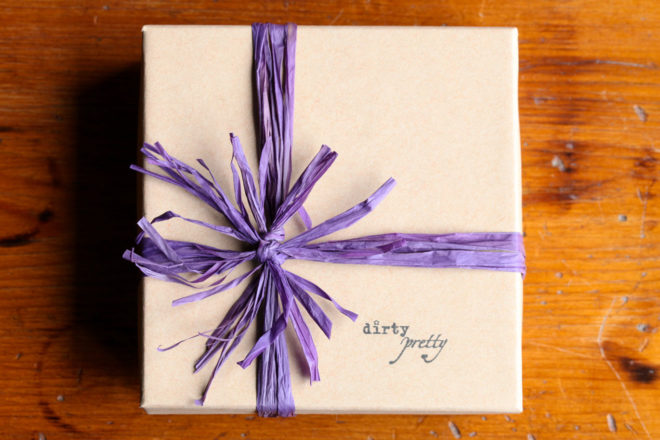 wrapping for our 6th wedding anniversary gifts-dirtypretty artwear