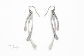 11th wedding anniversary gifts - Trio Earrings - Steel Wedding Anniversary Gifts by dirtypretty artwear