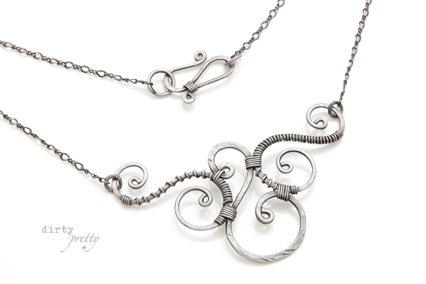 11th wedding anniversary gifts - Steel Wedding Anniversary Gifts - Trio Necklace by dirtypretty artwear