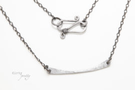 11 year anniversary gift - Simple Chic Steel Necklace - 11th anniversary ideas by dirtypretty artwear