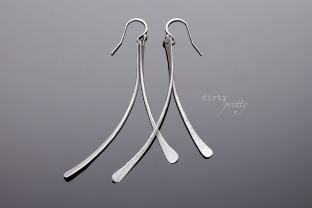 Gifts for Wife - Leaf Iron Earrings by dirtypretty artwear - Anniversary gifts for wife