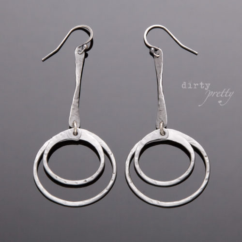 Christmas Gifts for Wife - Double Happiness Steel Earrings by dirtypretty artwear - rustic jewelry