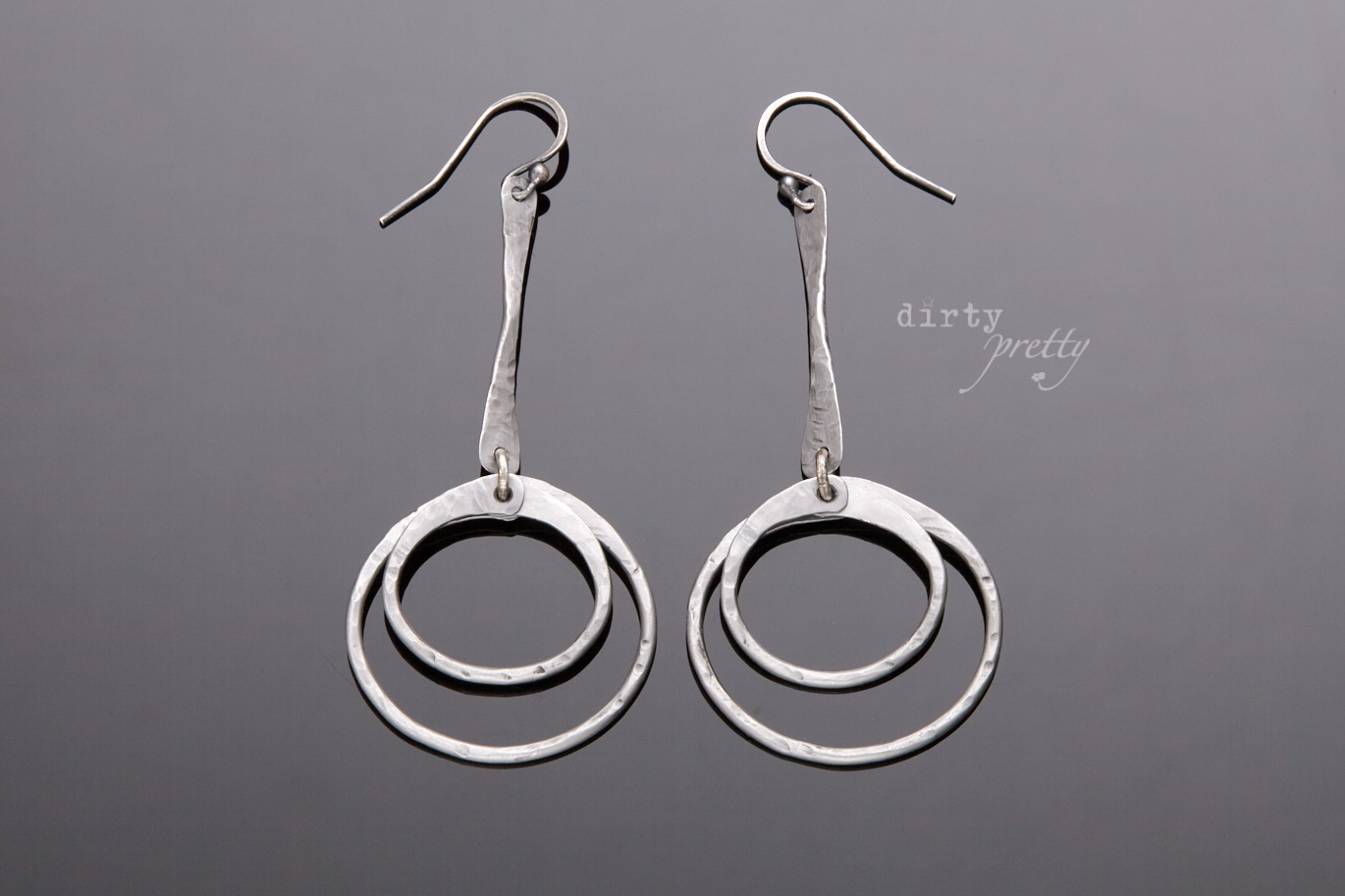 Christmas Gifts for Wife - Double Happiness Steel Earrings by dirtypretty artwear - rustic jewelry