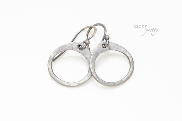 Christmas Gifts for Women - Christmas stocking stuffers - Tiny Zen Circle Earrings by dirtypretty artwear